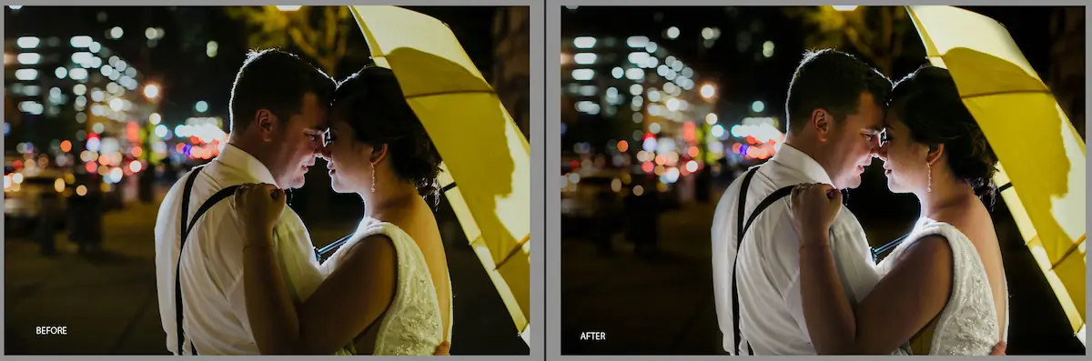 Before and After editing example